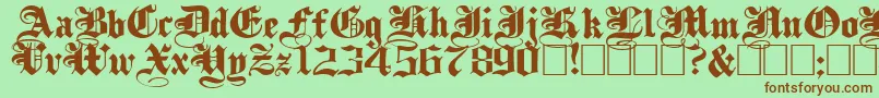 PlainblackwideNormal Font – Brown Fonts on Green Background