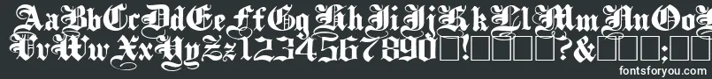 Шрифт PlainblackwideNormal – белые шрифты на чёрном фоне