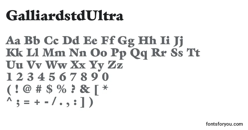 Schriftart GalliardstdUltra – Alphabet, Zahlen, spezielle Symbole