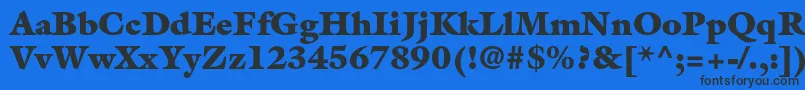 Шрифт GalliardstdUltra – чёрные шрифты на синем фоне