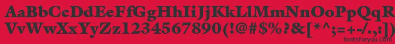 GalliardstdUltra Font – Black Fonts on Red Background