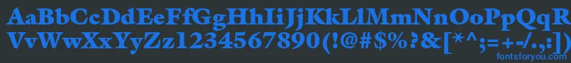 GalliardstdUltra Font – Blue Fonts on Black Background