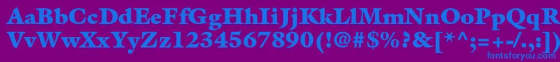 GalliardstdUltra Font – Blue Fonts on Purple Background