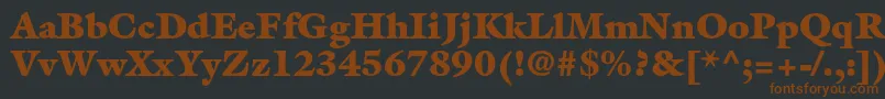 GalliardstdUltra Font – Brown Fonts on Black Background