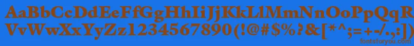 Шрифт GalliardstdUltra – коричневые шрифты на синем фоне