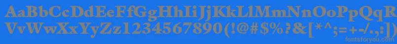 GalliardstdUltra Font – Gray Fonts on Blue Background