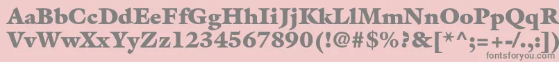 GalliardstdUltra Font – Gray Fonts on Pink Background