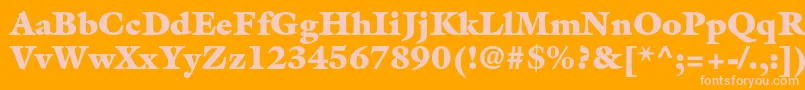 GalliardstdUltra Font – Pink Fonts on Orange Background