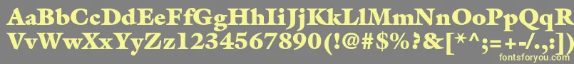 GalliardstdUltra Font – Yellow Fonts on Gray Background