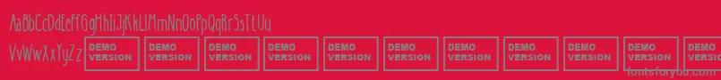 Fonte BetterTogetherCondensed – fontes cinzas em um fundo vermelho