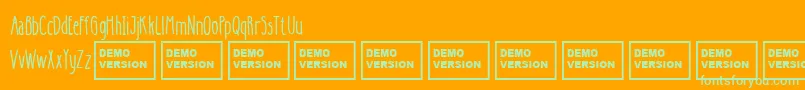 Шрифт BetterTogetherCondensed – зелёные шрифты на оранжевом фоне