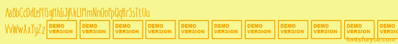 Шрифт BetterTogetherCondensed – оранжевые шрифты на жёлтом фоне