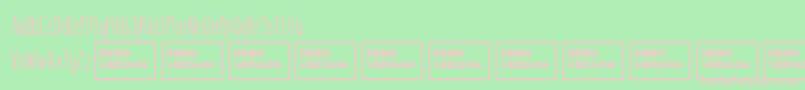 BetterTogetherCondensed Font – Pink Fonts on Green Background