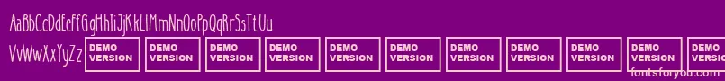 Fonte BetterTogetherCondensed – fontes rosa em um fundo violeta