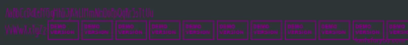 Fonte BetterTogetherCondensed – fontes roxas em um fundo preto