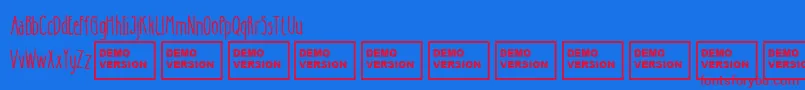 BetterTogetherCondensed Font – Red Fonts on Blue Background