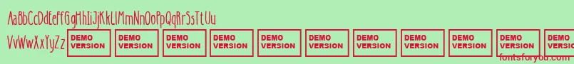 BetterTogetherCondensed Font – Red Fonts on Green Background