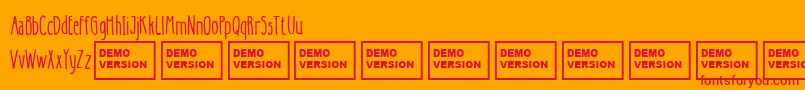 BetterTogetherCondensed Font – Red Fonts on Orange Background