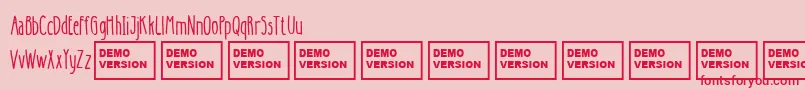 BetterTogetherCondensed Font – Red Fonts on Pink Background