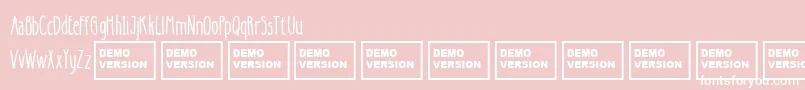 Fonte BetterTogetherCondensed – fontes brancas em um fundo rosa