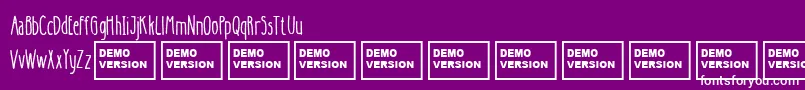 Fonte BetterTogetherCondensed – fontes brancas em um fundo violeta