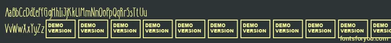 BetterTogetherCondensed Font – Yellow Fonts on Black Background