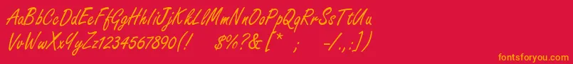 Шрифт Freestylescript – оранжевые шрифты на красном фоне