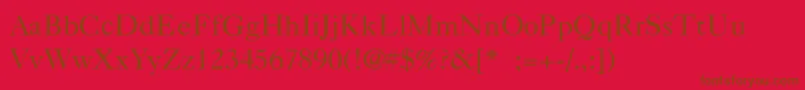 CaslonLight Font – Brown Fonts on Red Background