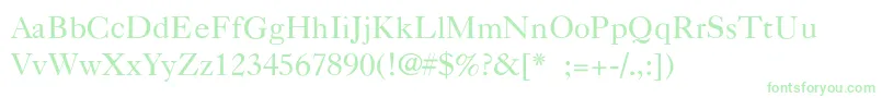 CaslonLight Font – Green Fonts on White Background