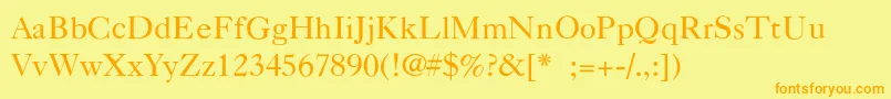 CaslonLight Font – Orange Fonts on Yellow Background
