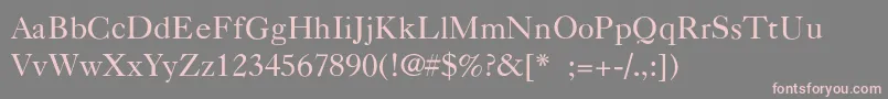 CaslonLight Font – Pink Fonts on Gray Background