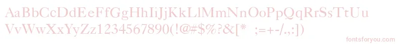 CaslonLight Font – Pink Fonts on White Background