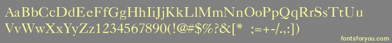 CaslonLight Font – Yellow Fonts on Gray Background