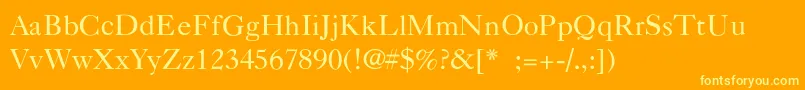 CaslonLight Font – Yellow Fonts on Orange Background