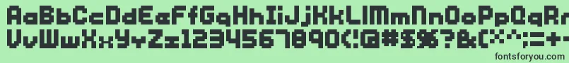 Shakagraphics12 Font – Black Fonts on Green Background