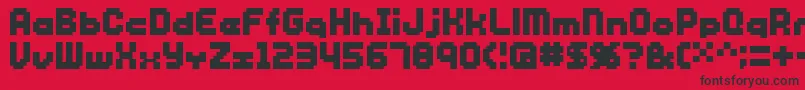 Shakagraphics12 Font – Black Fonts on Red Background