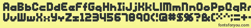 Shakagraphics12 Font – Black Fonts on Yellow Background