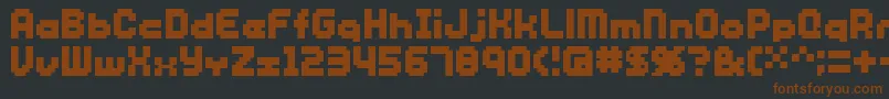 Шрифт Shakagraphics12 – коричневые шрифты на чёрном фоне