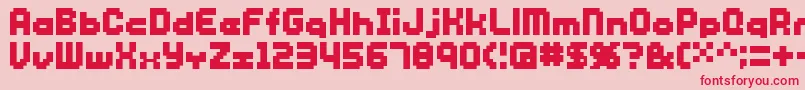 fuente Shakagraphics12 – Fuentes Rojas Sobre Fondo Rosa