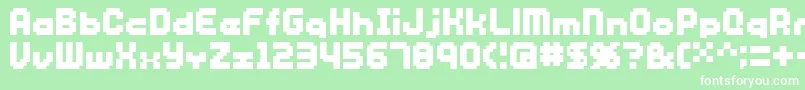 Shakagraphics12 Font – White Fonts on Green Background