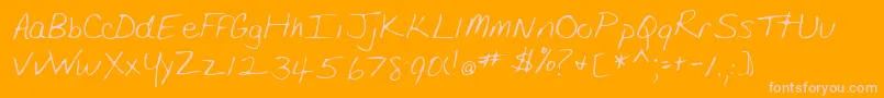 Lehn175-Schriftart – Rosa Schriften auf orangefarbenem Hintergrund