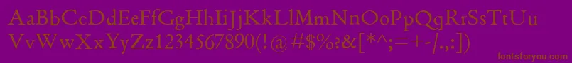 Griffosfont Font – Brown Fonts on Purple Background