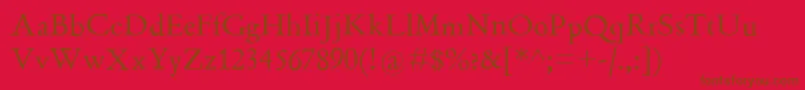 Griffosfontフォントについての詳細 フォントGriffosfont – 赤い背景に茶色の文字