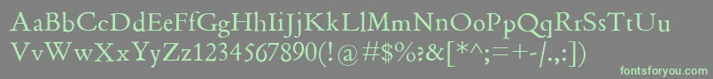 Шрифт Griffosfont – зелёные шрифты на сером фоне