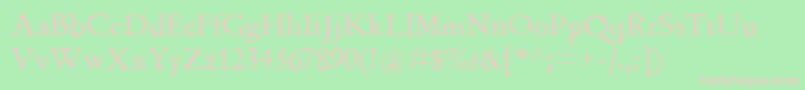 Griffosfont Font – Pink Fonts on Green Background