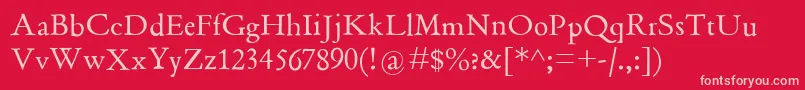 Griffosfont Font – Pink Fonts on Red Background