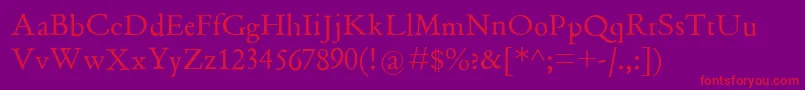 Griffosfont Font – Red Fonts on Purple Background