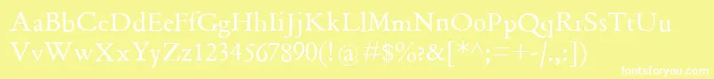 Griffosfont Font – White Fonts on Yellow Background