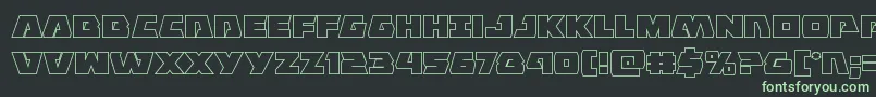 フォントEaglestrikeout – 黒い背景に緑の文字