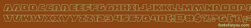 Eaglestrikeout Font – Green Fonts on Brown Background